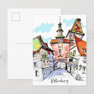 Rothenburg ob der tauber Germany Travel Postcard
