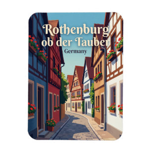 Rothenburg ob der Tauber Old Town Alley Germany Magnet