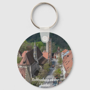 Rothenburg ob der tauber old town from above key ring