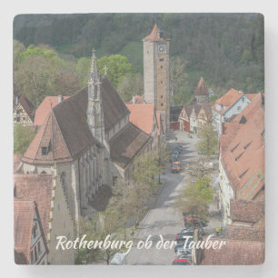 Rothenburg ob der tauber old town from above stone coaster