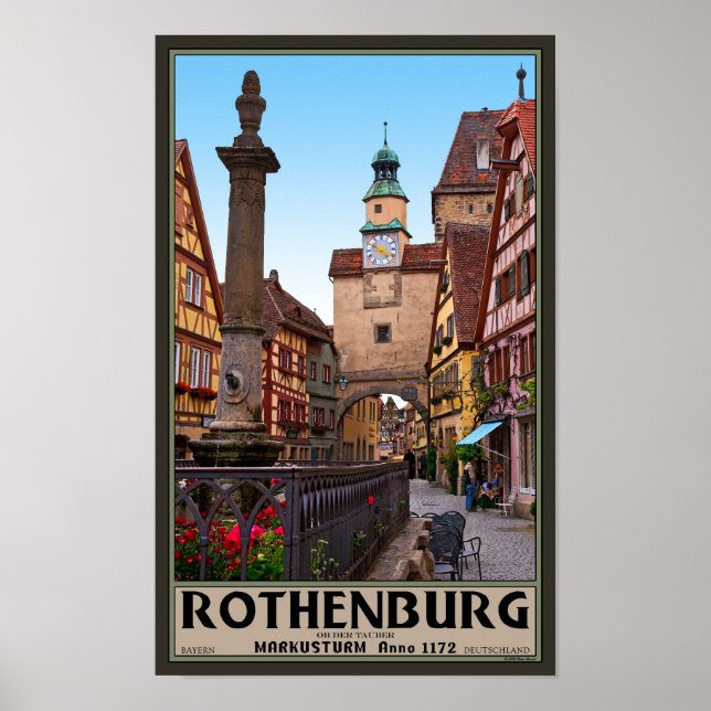 Rothenburg od Tauber - Markusturm Poster (Front)