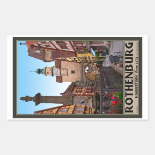 Rothenburg od Tauber - Markusturm Rectangular Sticker