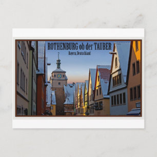 Rothenburg od Tauber - Weisserturm Winter Postcard