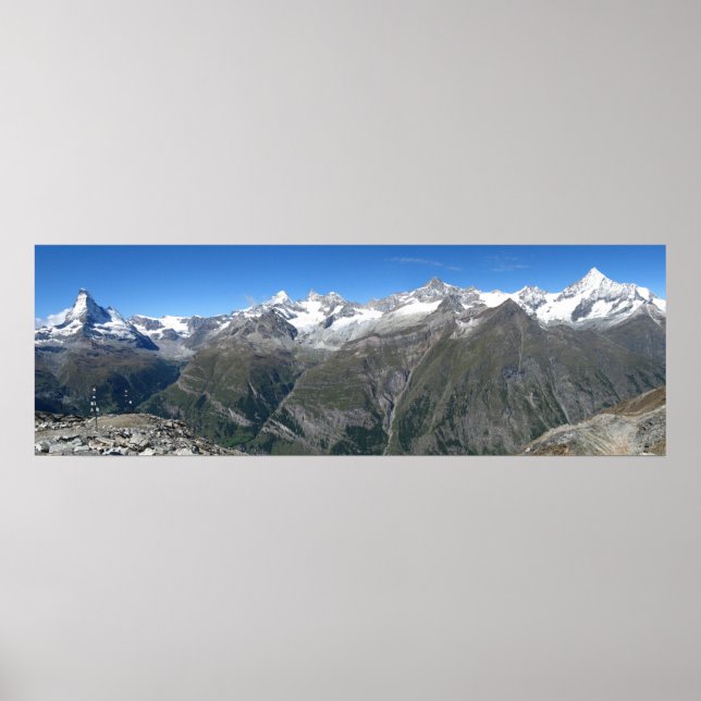 Rothorn panorama, Valais Alps Poster (Front)
