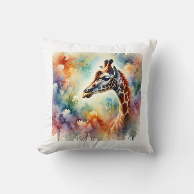 Rothschilds giraffe 150624AREF105 - Watercolor Cushion (Front)