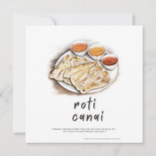 Roti Canai Malaysia Holiday Postcard