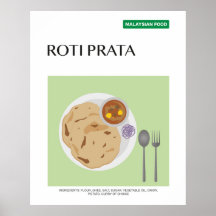 Roti Prata, Malaysia Travel Food Wall Art