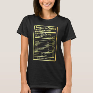 Rotisserie Chicken Nutrition Facts Thanksgiving T-Shirt