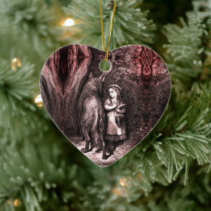 Rotkäppchen – Little Red Riding Hood – Grimm Ceramic Tree Decoration