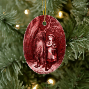 Rotkäppchen – Little Red Riding Hood – Grimm Ceramic Tree Decoration