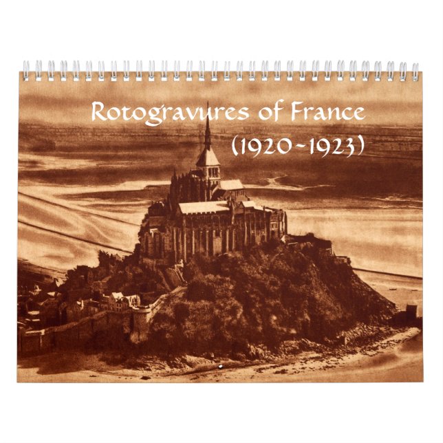 Rotogravures France Sepia Paris 1920s Historical Calendar (Cover)