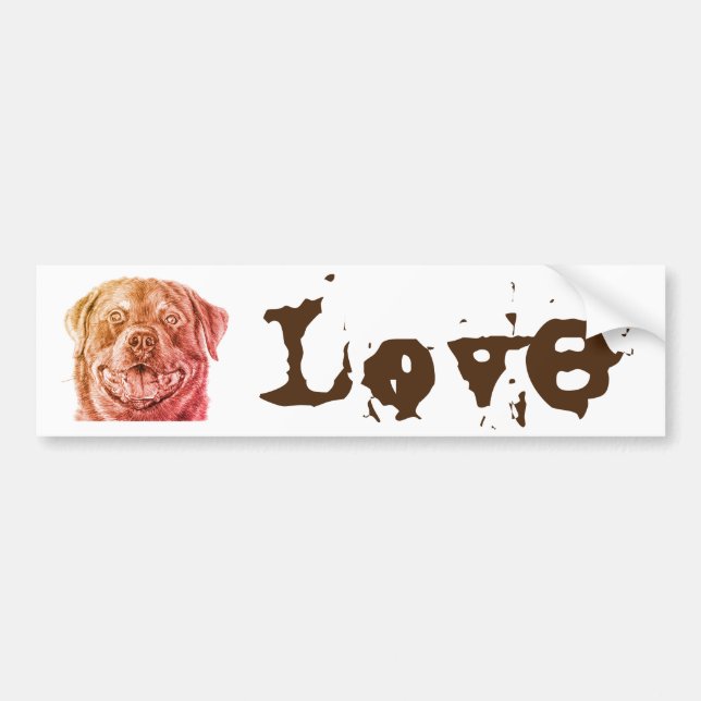 Rott Love Bumper Sticker (Front)