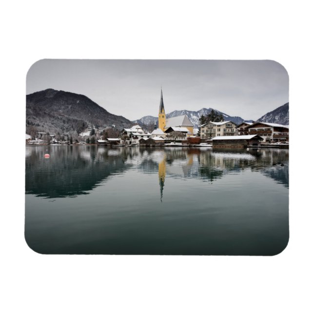 Rottach-Egern at the Tegernsee, Bavaria in winter Magnet (Horizontal)