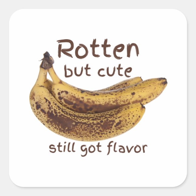 Rotten But Cute Square Sticker (Front)