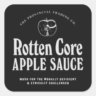 Rotten Core Apple Sauce - apothecary labels