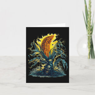 Rotten Corn Maize Ghost Ghoul Harvest Halloween Fu Card