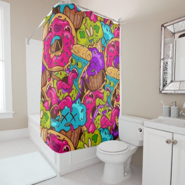 Rotten Desserts Shower Curtain (In Situ)