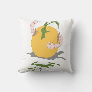 Rotten fruit with worms  cushion