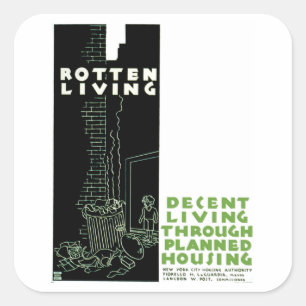 Rotten Living Square Sticker