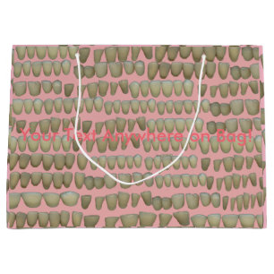 Rotten Teeth Dentist Dentistry Orthodontics Pink Large Gift Bag