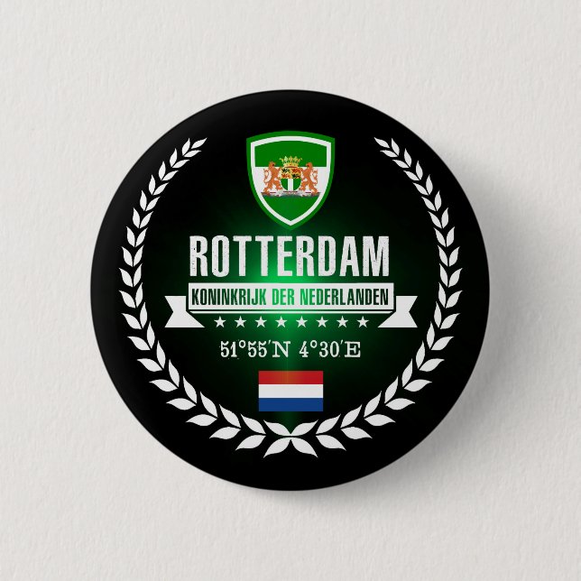 Rotterdam 6 Cm Round Badge (Front)