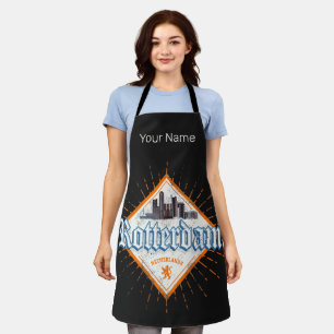 Rotterdam City Netherlands Skyline Dutch Vintage Apron