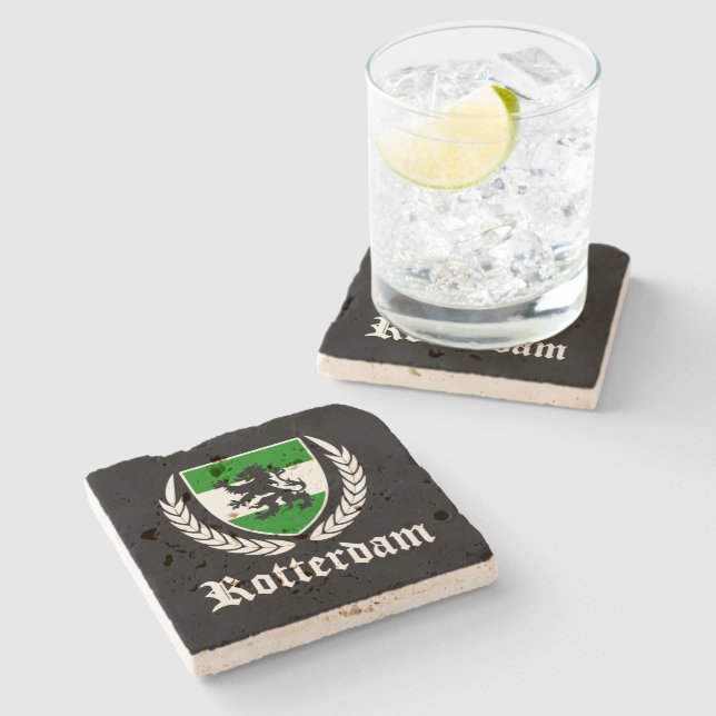 Rotterdam City  Stone Coaster (Side)