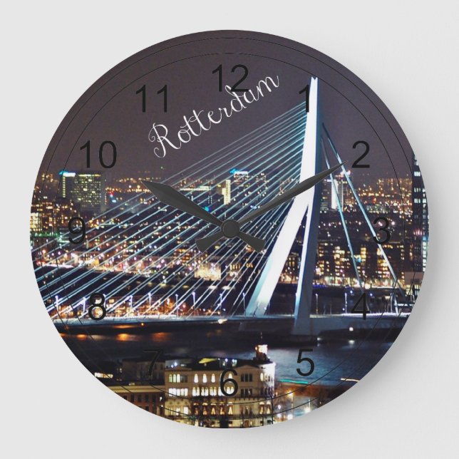 Rotterdam Cityscape Large Clock (Front)
