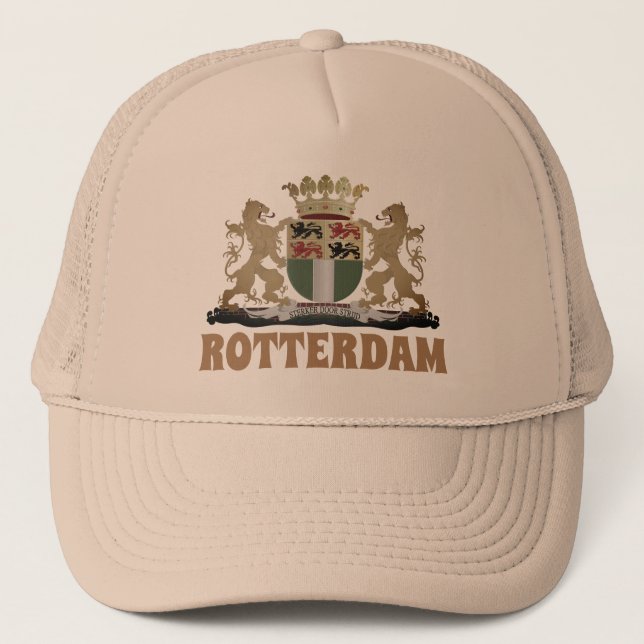 Rotterdam coat of arms, Netherlands Trucker Hat (Front)