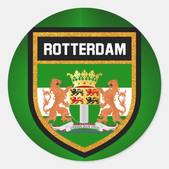 Rotterdam Flag Classic Round Sticker (Front)