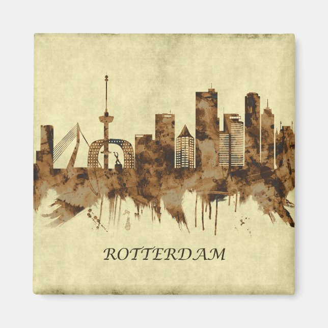 Rotterdam Netherlands Cityscape Magnet (Front)