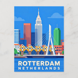 Rotterdam Netherlands Travel Modern Architecture Postcard