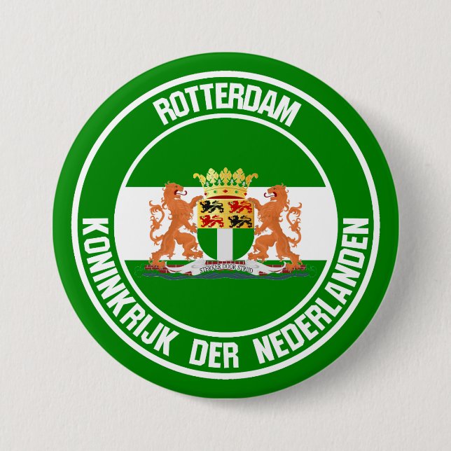 Rotterdam Round Emblem 7.5 Cm Round Badge (Front)