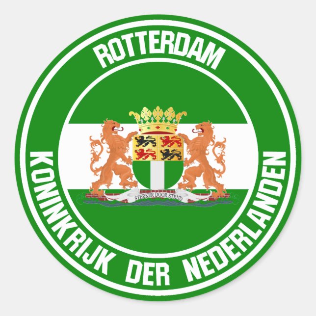 Rotterdam Round Emblem Classic Round Sticker (Front)