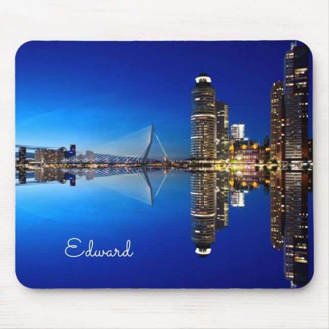Rotterdam Skyline Cityscape Mouse Mat (Front)