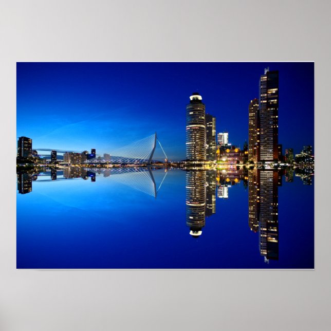 Rotterdam Skyline Cityscape Poster (Front)