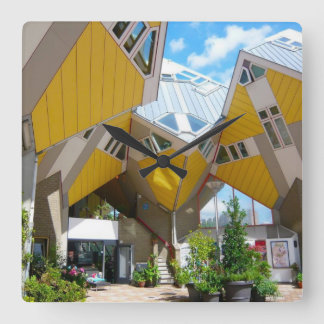 Rotterdam, the Cube Square Wall Clock