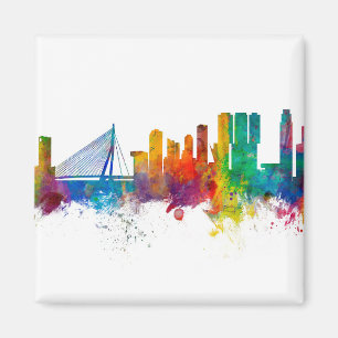 Rotterdam The Netherlands Skyline Magnet