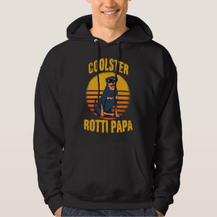 Rotti Dad Retro Vintage Rottweiler Dog Walker Hoodie
