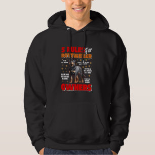 Rottie 5 RULES FOR ROTTWEILER OWNERS Funny Rottwei Hoodie