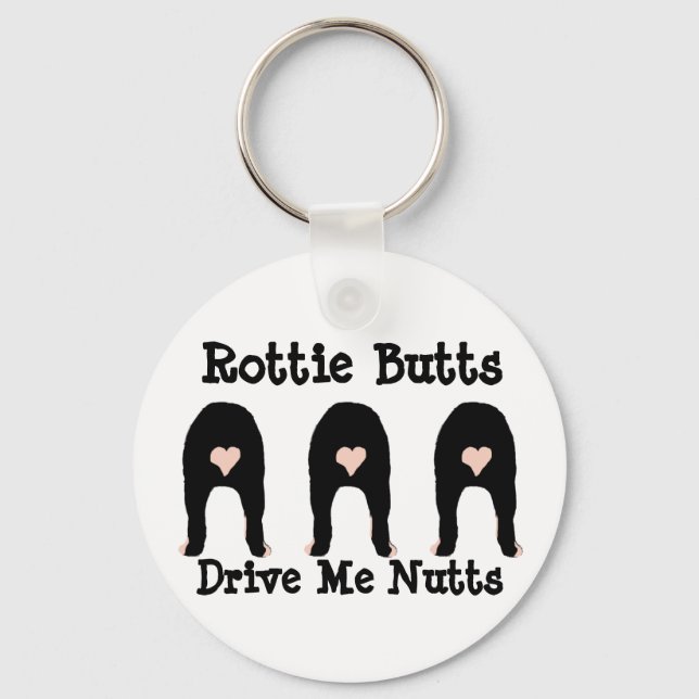 Rottie Butts   Key Ring (Front)