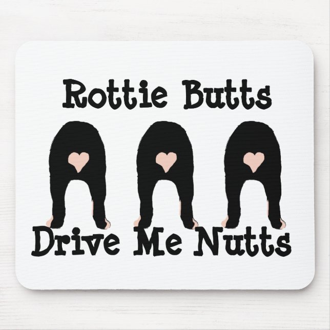 Rottie Butts   Mouse Mat (Front)