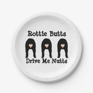 Rottie Butts   Paper Plate
