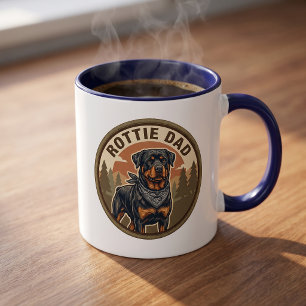 Rottie Dad Coffee Mug   Rottweiler Dad Gift