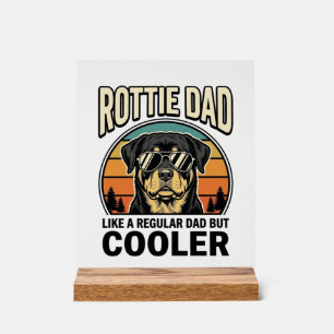 Rottie Dad Like a Regular Dad But Cooler Design_1 Acrylic Sign