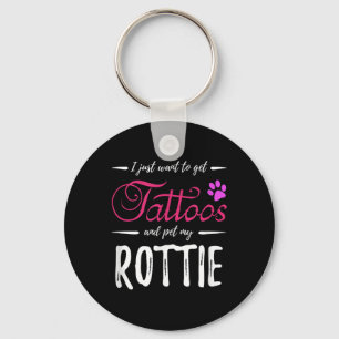 Rottie Dog Lover Tattoo Funny Rottweiler Dog Mum G Key Ring
