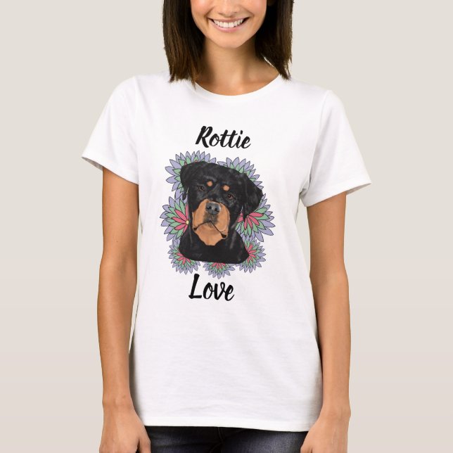 Rottie Love Rottweiler Women’s T-Shirt | Cute Dog  (Front)
