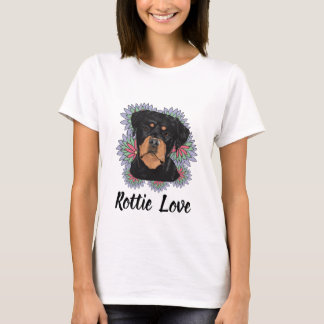 Rottie Love T-Shirt – Whimsical Rottweiler Art
