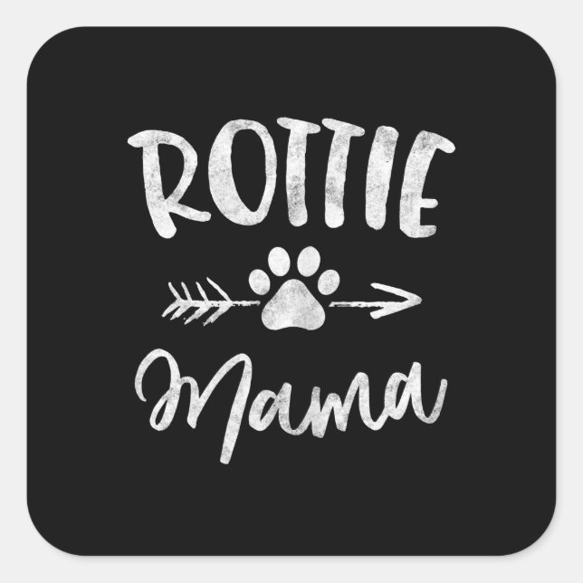 rottie mama rottweiler lover owner dog mum square sticker (Front)