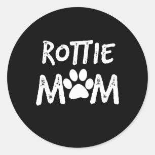 rottie mum  sweater rottweiler dog gift women classic round sticker